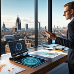 The Visionary Data Navigator**
A professional analyst, appearing thoughtful and determined, stands amidst a dynamic, multi-layered data visualization. The background features abstract, swirling raw data, while the foreground shows clear, actionable insights illuminating precise pathways and key metrics, as if a complex map has just been revealed. A subtle, guiding light or compass symbol hovers near their hand, emphasizing strategic vision. The scene takes place in a sleek, modern Dutch office environment with large windows overlooking a contemporary city landscape. Art style: digital painting, emphasizing clarity, insight, and the transition from chaos to order.

**