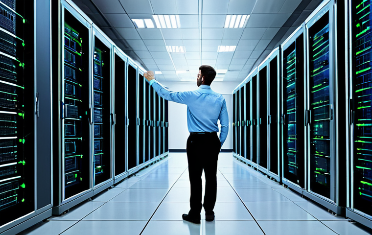 A professional data engineer, fully clothed in a modest business casual outfit, standing in a natural pose, observing a holographic projection of complex data pipelines. The scene is set in a clean, futuristic data center with illuminated server racks in the background, symbolizing robust infrastructure. Digital lines and glowing nodes visually represent data flowing from diverse sources into a central, structured system. The overall atmosphere is focused and innovative. perfect anatomy, correct proportions, natural pose, well-formed hands, proper finger count, natural body proportions, safe for work, appropriate content, fully clothed, professional, high quality, professional photography.