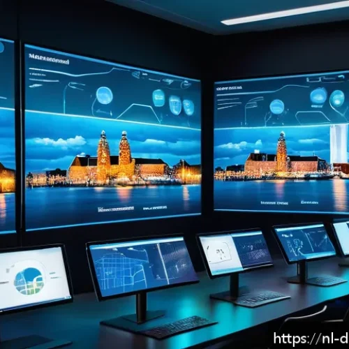Home 30 분석 성과를 높이기 위한 전략적 프레임워크 선택 - A modern data analytics office environment in the Netherlands, featuring diverse professionals colla...