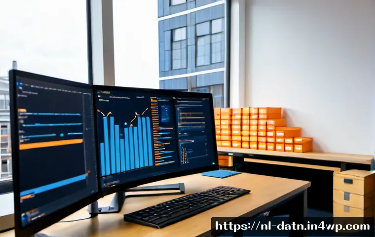 Home 17 Spark SQL과 Hive의 성능 비교 - Photorealistic modern Dutch data analytics office, a split workspace comparison: on the left an anal...